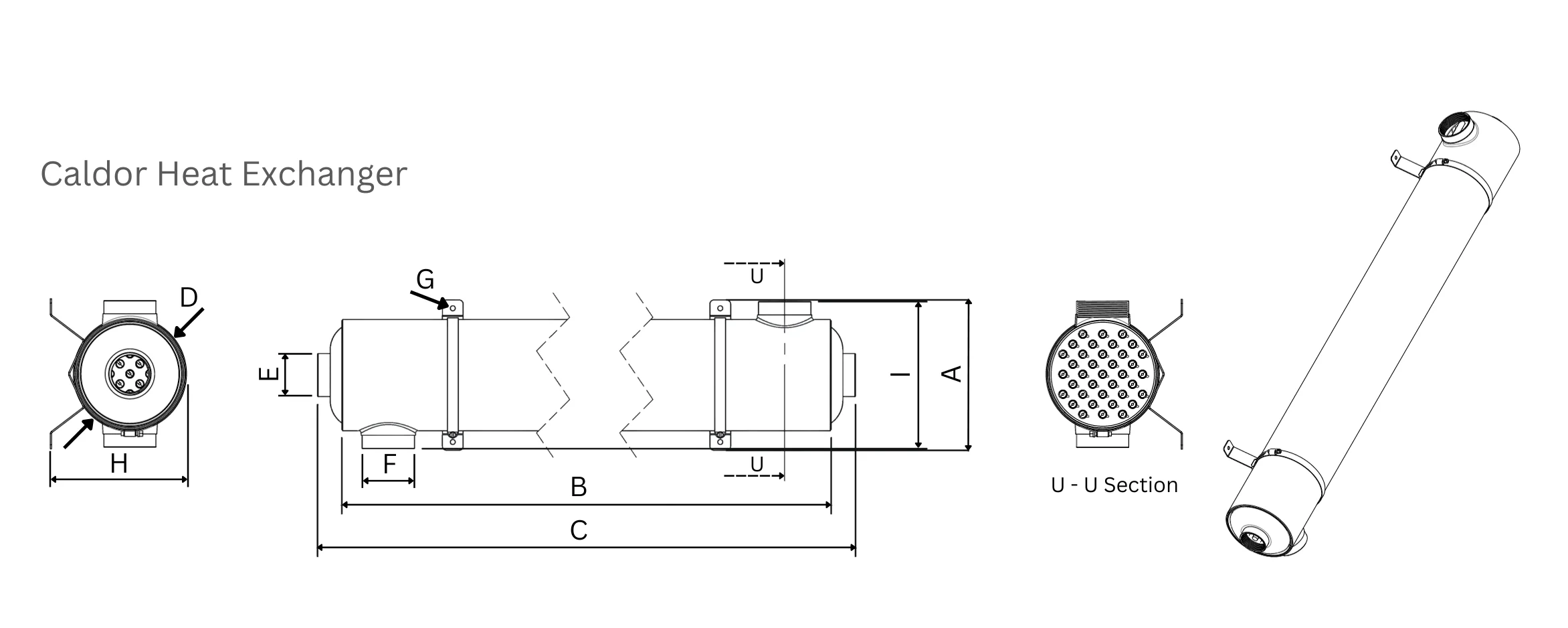 Caldor Heat Exchanger Dimensions